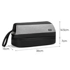 For Dyson Baona BN-DS005 Large-capacity Double-layer Hair Dryer Curling Iron Storage Bag — Black