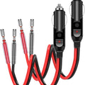 16AWG 15A 12V/24V Fused Cigarette Lighter Plug With Lead
