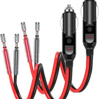 16AWG 15A 12V/24V Fused Cigarette Lighter Plug With Lead