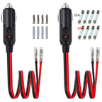 16AWG 15A 12V/24V Fused Cigarette Lighter Plug With Lead