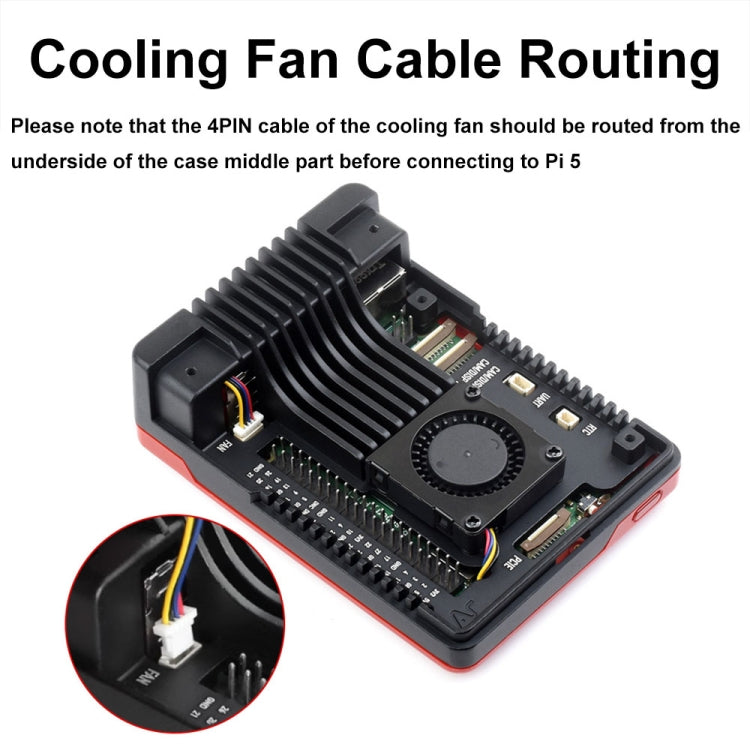 Waveshare 26587 For Raspberry Pi 5 Argon Neo Aluminum Alloy Case