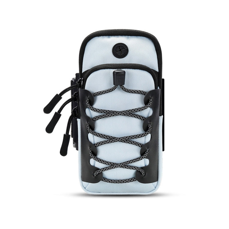 Outdoor Sports Reflective Cell Phone Arm Bag Fitness Portable Mobile Phone Pack — Gray