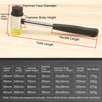 No Bounce Mounting Hammer Handmade DIY Double Face Tap Rubber Hammer — view 13