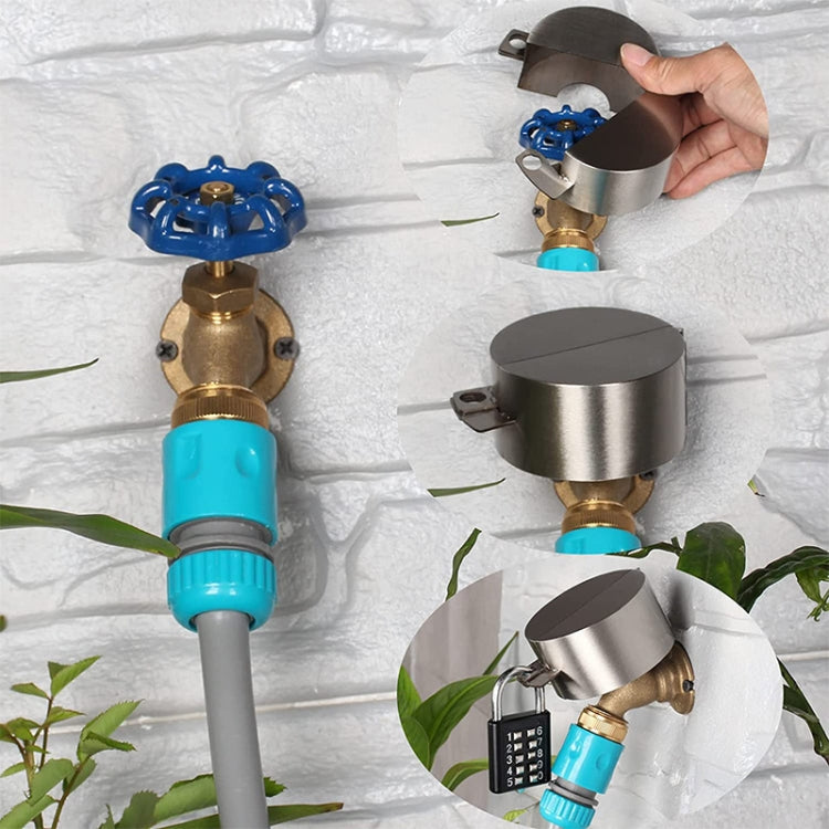 Outdoor Faucet Combination Lock System With Cover To Prevent Water Theft — Faucet  Lock