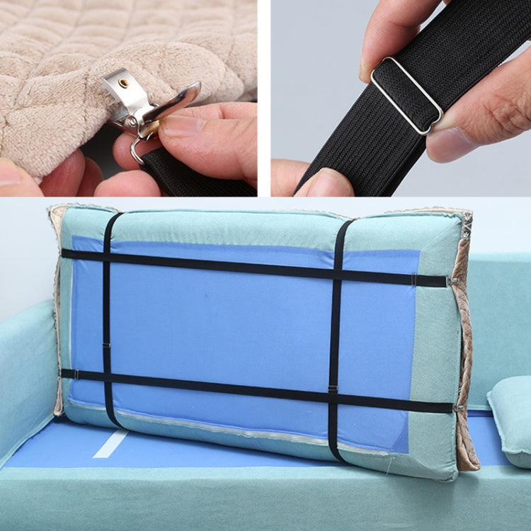 4pcs Sofa Fixer Fabric Sofa Cushion Fixing Strap Blanket Sheet Fastening Buckle — view 10