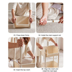 Household Movable Floor-Standing Trolley Bookcase Multifunctional Kitchen Bedroom Shelf With Wheels — view 16