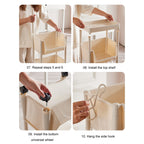Household Movable Floor-Standing Trolley Bookcase Multifunctional Kitchen Bedroom Shelf With Wheels — view 17
