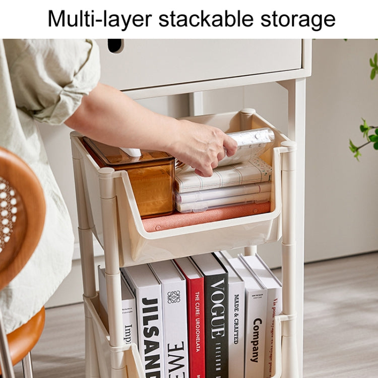 Household Movable Floor-Standing Trolley Bookcase Multifunctional Kitchen Bedroom Shelf With Wheels — view 11