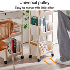 Household Movable Floor-Standing Trolley Bookcase Multifunctional Kitchen Bedroom Shelf With Wheels — view 13