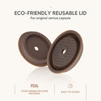 Compatible With Vertuoline Reusable Coffee Capsule Shell Silicone Cap