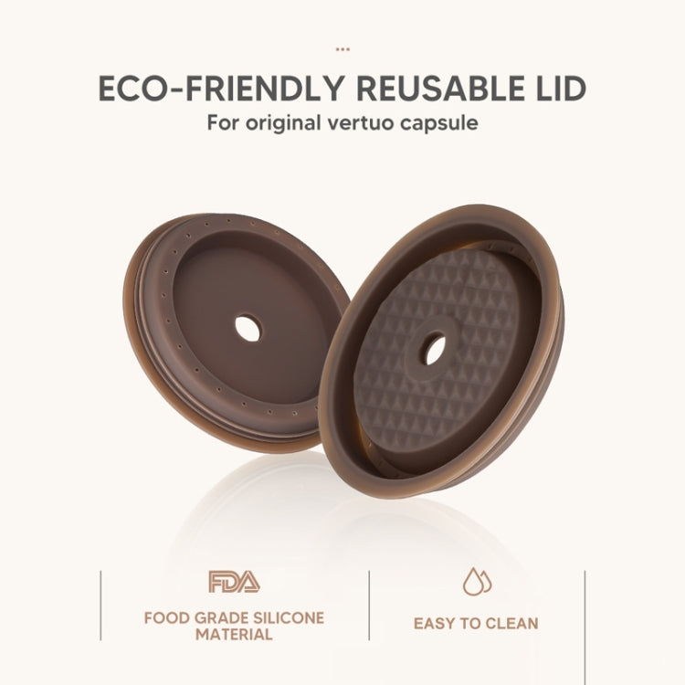 Compatible With Vertuoline Reusable Coffee Capsule Shell Silicone Cap