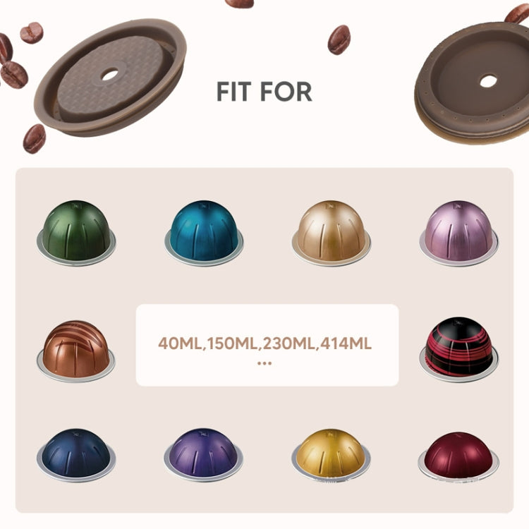 Compatible With Vertuoline Reusable Coffee Capsule Shell Silicone Cap