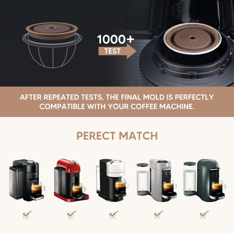 Compatible With Vertuoline Reusable Coffee Capsule Shell Silicone Cap