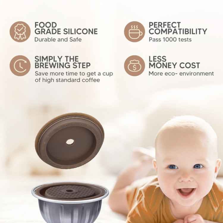 Compatible With Vertuoline Reusable Coffee Capsule Shell Silicone Cap