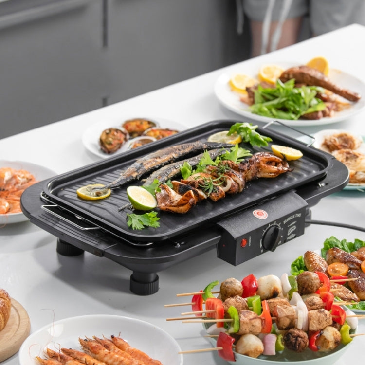 1800W Electric Grill Home BBQ Grill, UK Plug — UK Plug Black