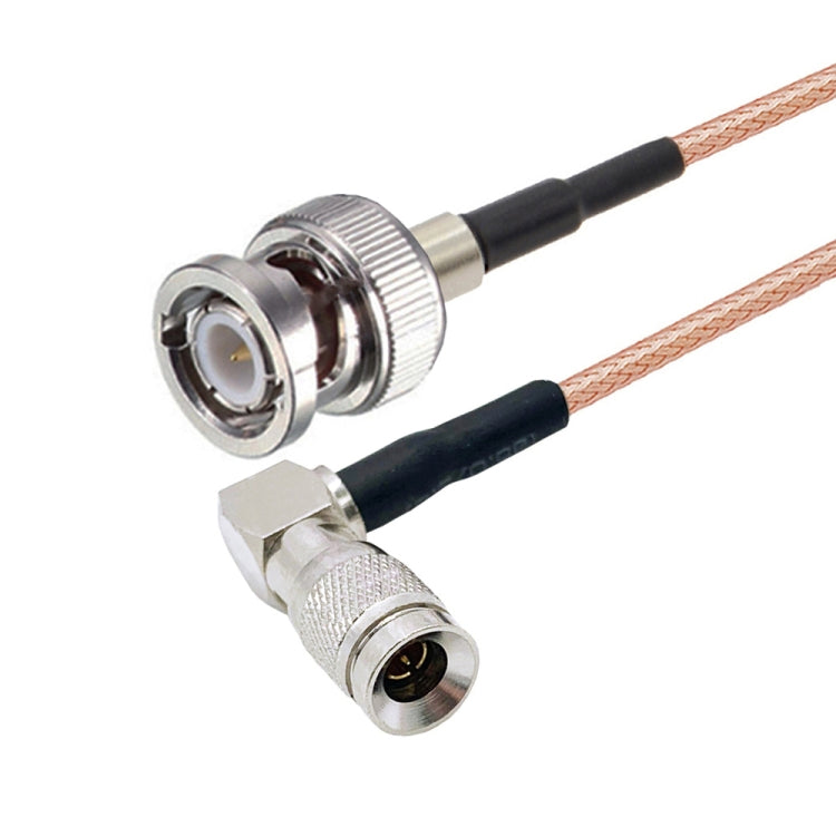 CC4 Male Elbow To BNC Male Connector Cable RG179 Coaxial RF Cable — 20cm