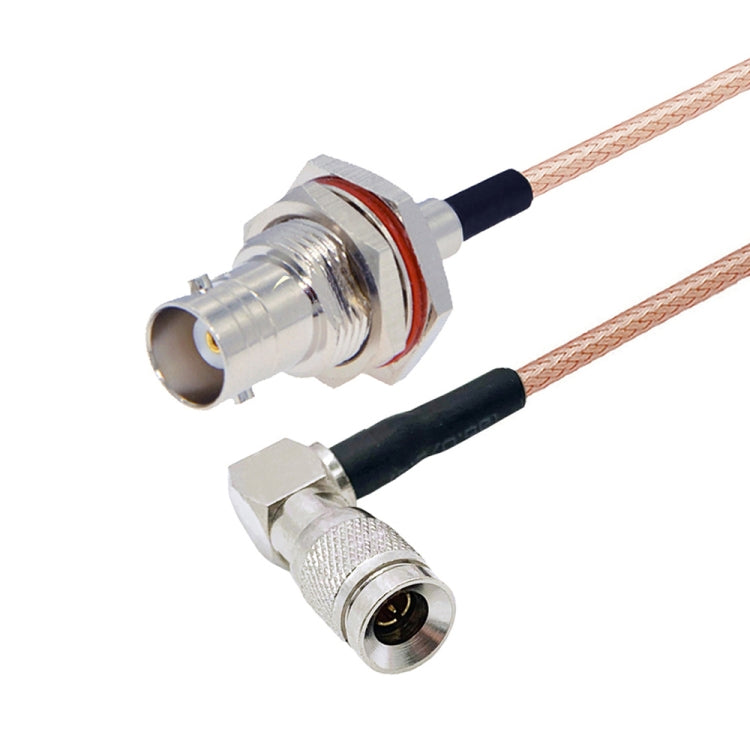 CC4 Male Elbow To BNC Through Wall Waterproof Female Connector Cable RG179 Coaxial RF Wire — 30cm