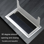ABS Table Rectangle Wire Hole Cover Outlet Port With Brush PC Desk Cable Organizer — view 13