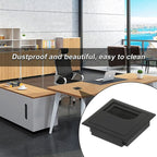 ABS Table Rectangle Wire Hole Cover Outlet Port With Brush PC Desk Cable Organizer — view 14