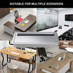 ABS Table Rectangle Wire Hole Cover Outlet Port With Brush PC Desk Cable Organizer — view 15