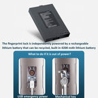 M6 3D Face Recognition Fingerprint Door Lock Support APP Smart IC Card Password Unlock