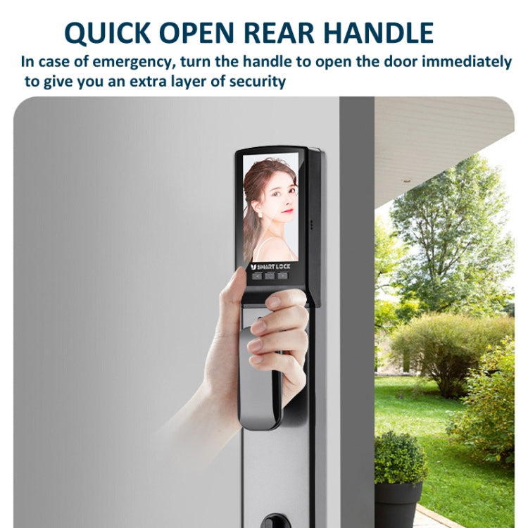 M6 3D Face Recognition Fingerprint Door Lock Support APP Smart IC Card Password Unlock