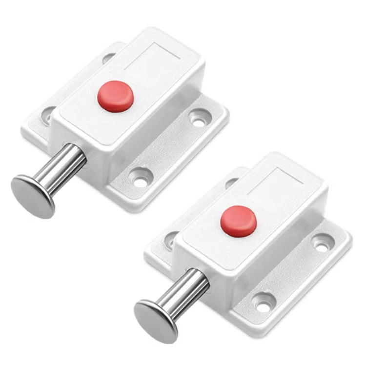 2pcs Plastic Cabinet Door Spring Latch Window Door Bolts Safety Latch Lock — Without Lid Black