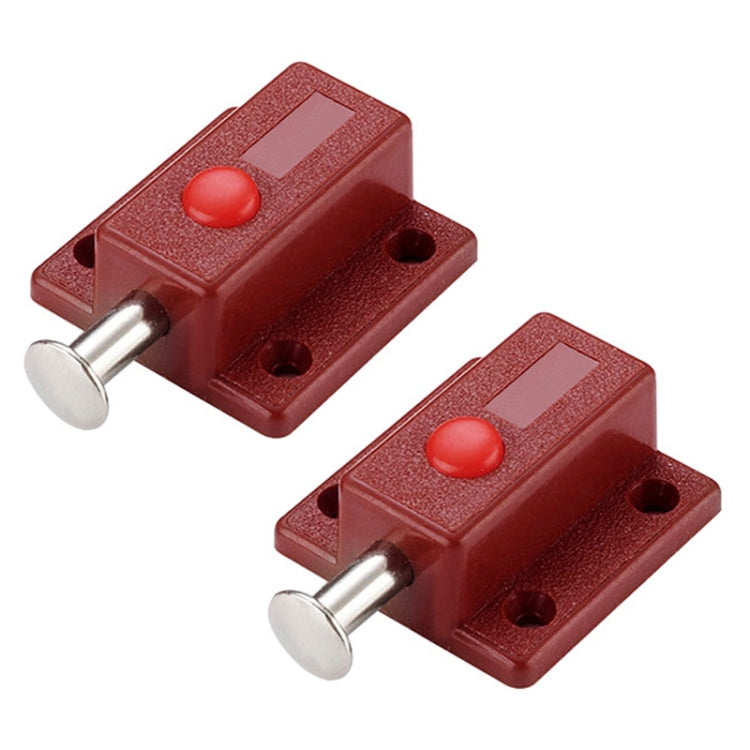 2pcs Plastic Cabinet Door Spring Latch Window Door Bolts Safety Latch Lock — Without Lid White