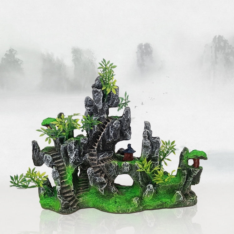 Resin Aquarium Fish Tank Landscaping Simulation Wigwam Decoration — view 2