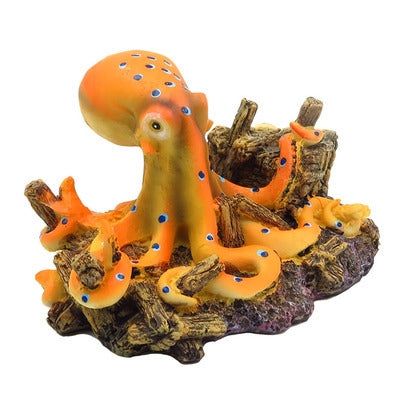 Simulation Octopus Fish Tank Aquascape Aquarium Decoration Ornament Reptile Animal Wigwam