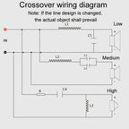 WEAH-3007B Home Cinema Speaker Crossover High Medium And Low 3-Way Audio Modification Divider — view 6