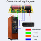 WEAH-3007B Home Cinema Speaker Crossover High Medium And Low 3-Way Audio Modification Divider — view 7