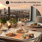 240W Electric Warming Tray Food Warmer with Adjustable Temperature, Timed Close — AU Plug