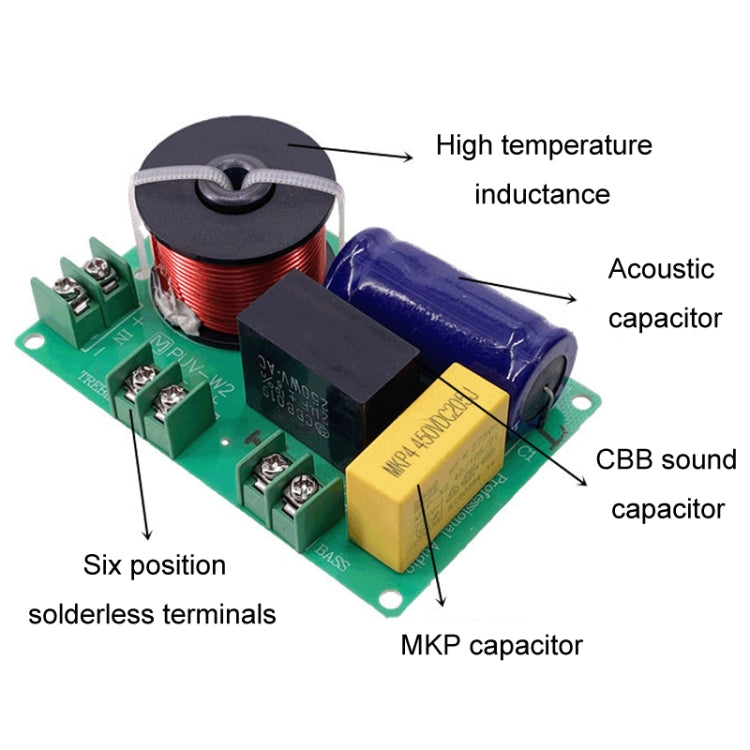 High And Low 2-Way Audio Crossover Hi-Fi Speaker Conversion Divider — view 4