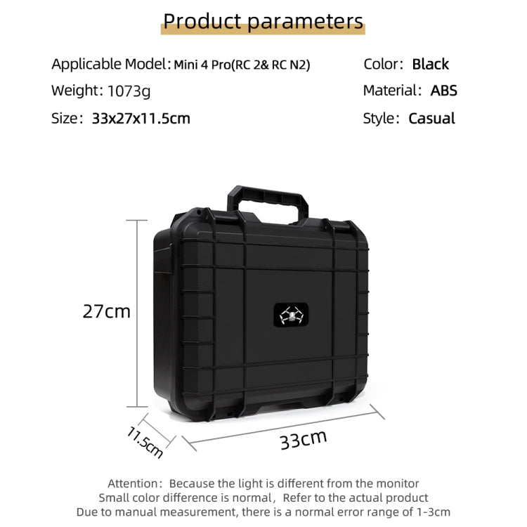 For DJI Mini 4 Pro Drone Suitcase Explosion-proof Box Compatible with RC 2 & RC-N2