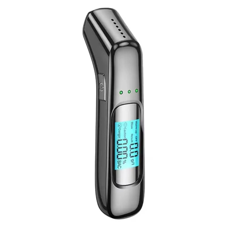 High-Precision Portable Alcohol Tester Rechargeable Breathalyzer With LCD Display