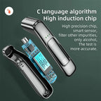 High-Precision Portable Alcohol Tester Rechargeable Breathalyzer With LCD Display