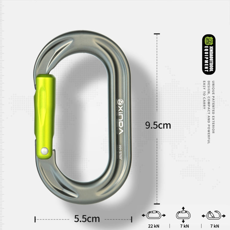 XINDA HH-9769 22/24kN High-strength Outdoor Rock Climbing Load-bearing Lock