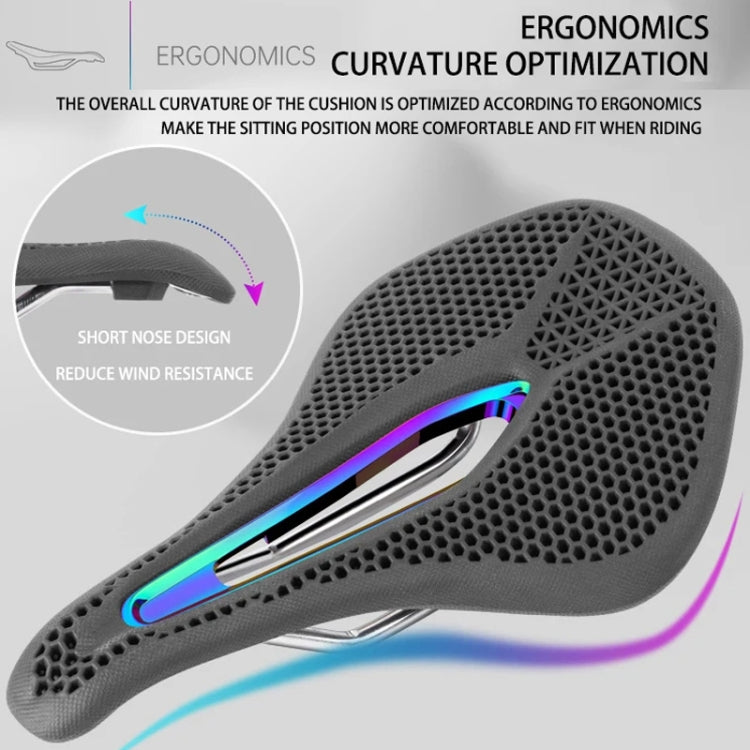 PROMEND SD-577 Bicycle Honeycomb Bionic Structure Saddle Hollow Steel Bow Breathable Comfort Saddle