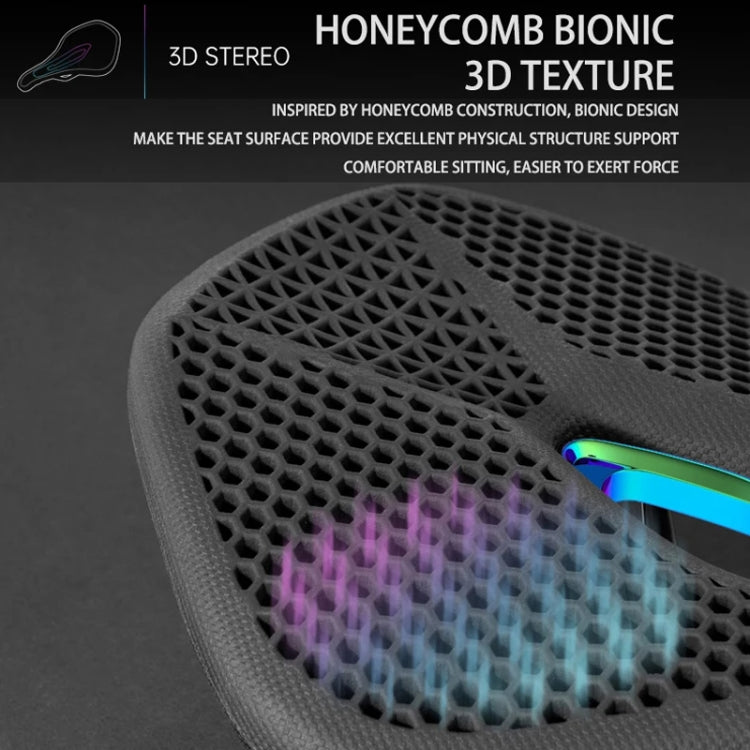 PROMEND SD-577 Bicycle Honeycomb Bionic Structure Saddle Hollow Steel Bow Breathable Comfort Saddle