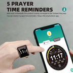 Equantu Smart Bluetooth Finger Counter Muslim Prayer Time Reminder Ring