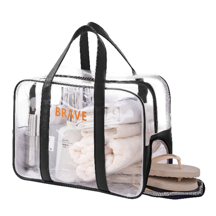 Large Capacity Sports Tote Swimming Bag Waterproof Toiletry And Makeup Organizer Bag — Orange
