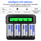 Eight-Slot LCD Multifunctional Battery Charger AA / AAA / C / D Charger — view 5