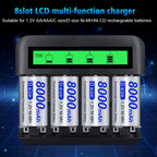Eight-Slot LCD Multifunctional Battery Charger AA / AAA / C / D Charger — view 7