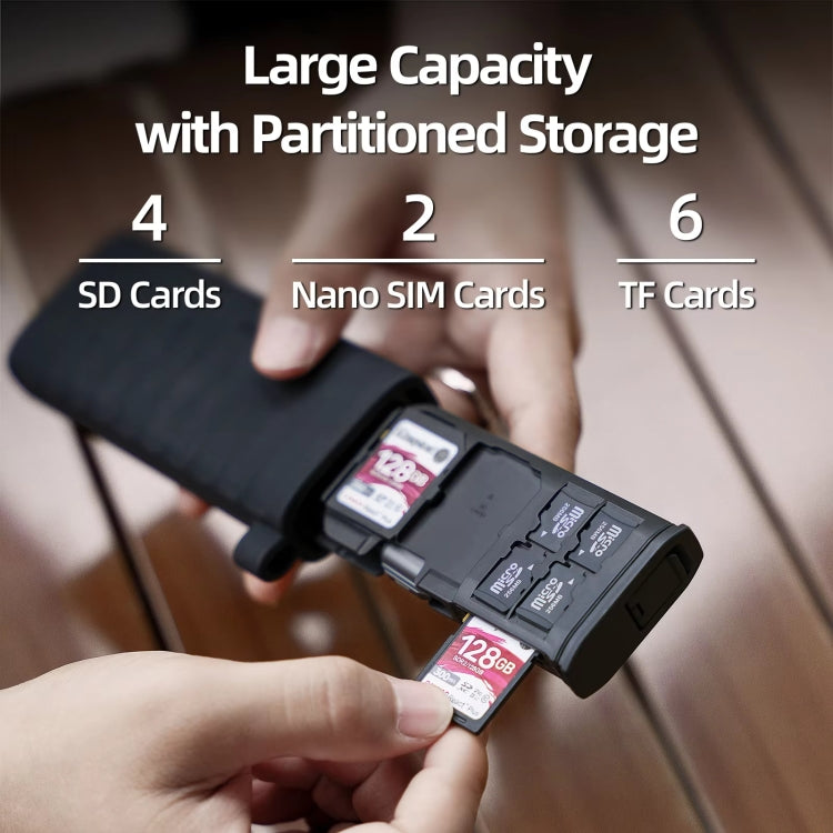TELESIN USB-C / Type-C 2-in-1 SD / TF Card Reader Storage Box for Smartphones PC Camera — view 3