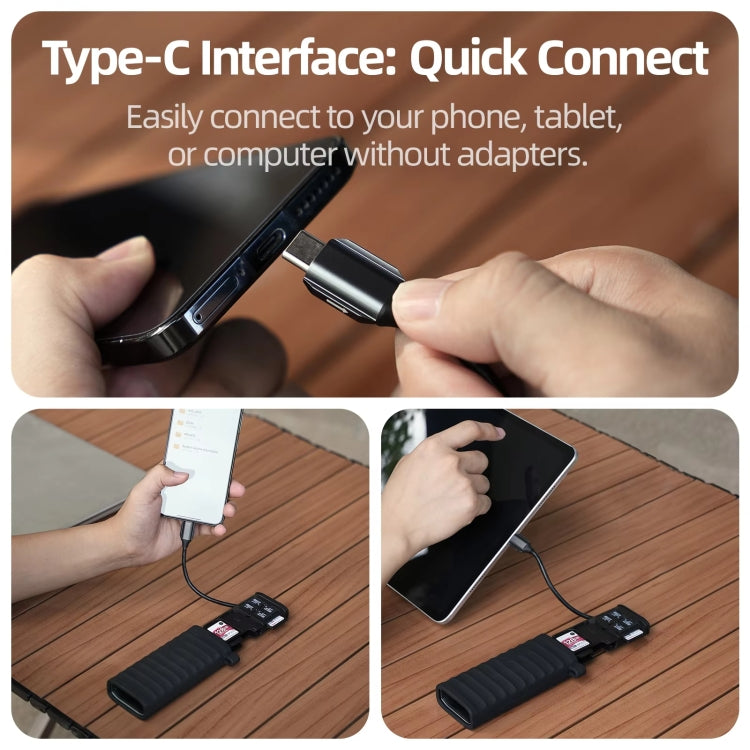 TELESIN USB-C / Type-C 2-in-1 SD / TF Card Reader Storage Box for Smartphones PC Camera — view 7