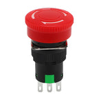 16mm Mounting Hole Emergency Stop Switch Mushroom Type Self-Locking Pushbutton Switches