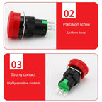 16mm Mounting Hole Emergency Stop Switch Mushroom Type Self-Locking Pushbutton Switches