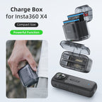 AMagisn Dual Battery Charging Box Transparent Battery Storage Compartment