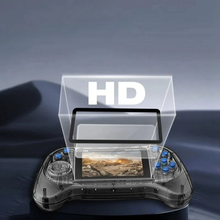 Q8 Handheld Game Console 3.0 Inch Screen Support TV Connection Built In 800 Games, Singles Transparent Blue, Singles Transparent Purple, Doubles Transparent Gray, Doubles Transparent Blue, Doubles Transparent Purple